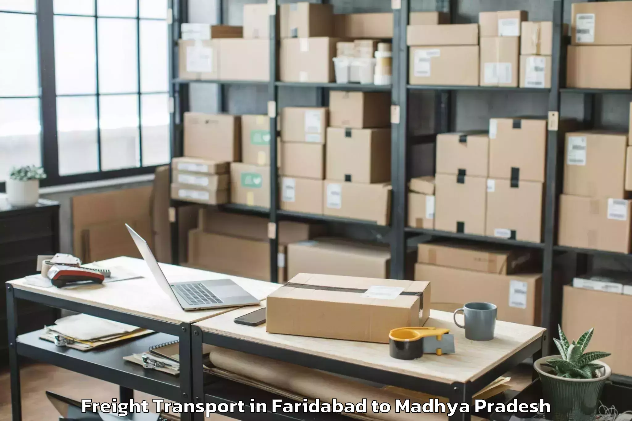 Easy Faridabad to Jiwaji University Gwalior Freight Transport Booking